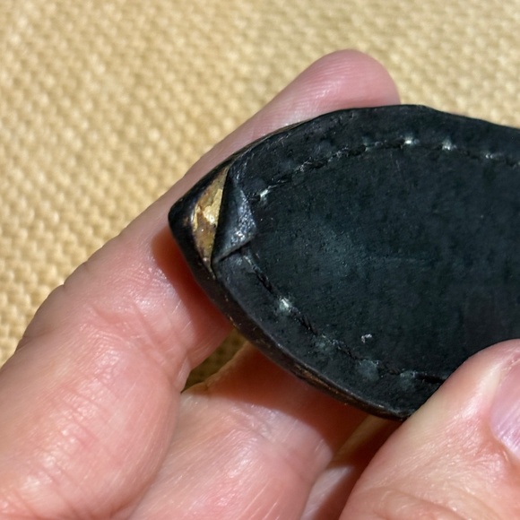 VTG Silver Plated? Western Belt Buckle on Brown Bonded leather Tooled Belt 34/36 - Picture 15 of 16